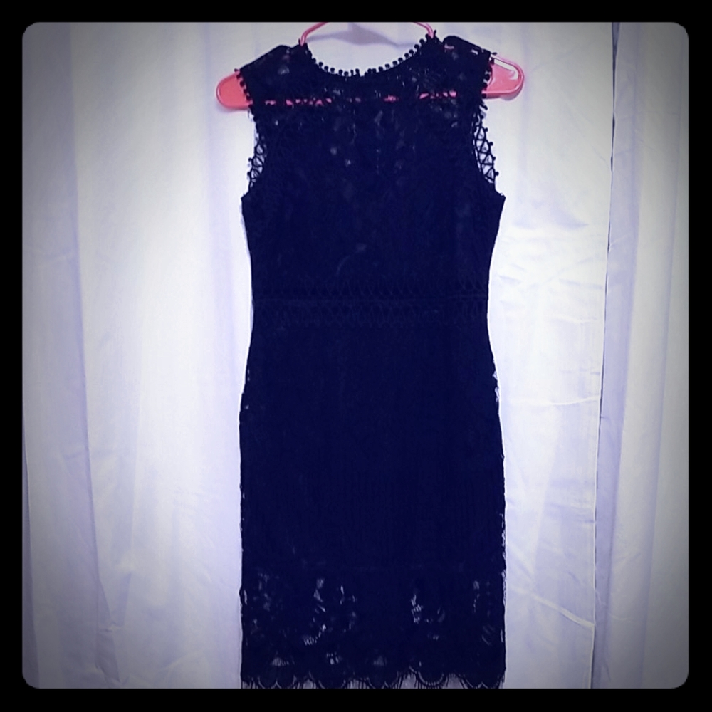 Black lace dress